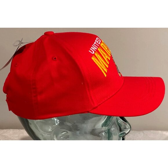 U.S. Marines Retired Embroidered Bold Tactic Red Hat Cap  Adjustable Military - Picture 5 of 6